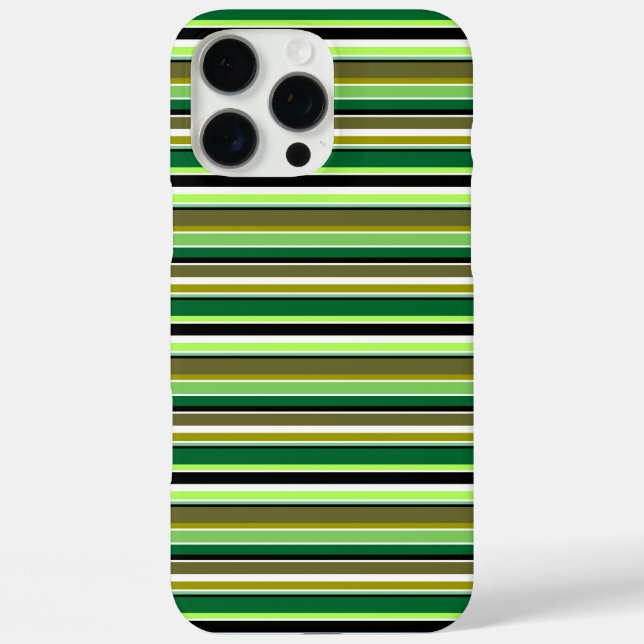 Cute green white stripes Case-Mate iPhone case (Back)