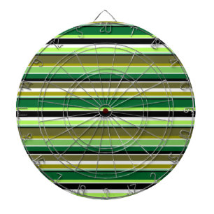 Cute green white stripes dartboard