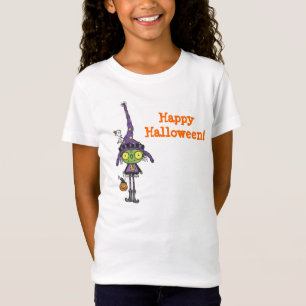 Cute Green Witch Halloween T-Shirt