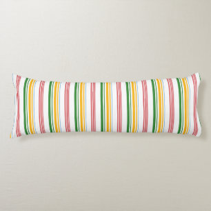 Cute green yellow stripes body cushion