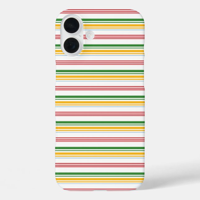 Cute green yellow stripes Case-Mate iPhone case (Back)