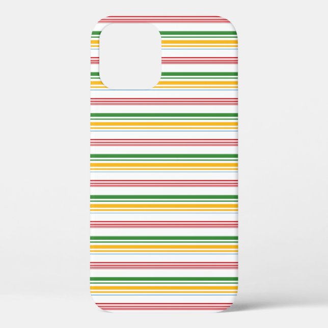 Cute green yellow stripes Case-Mate iPhone case (Back)
