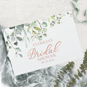 Cute Greenery Eucalyptus Bridal Shower Guest Book