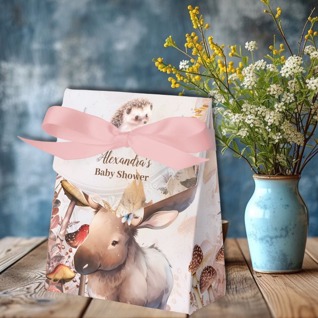 Cute Greenery Forest Animals Woodland Baby Shower Favour Box (Creator Uploaded)