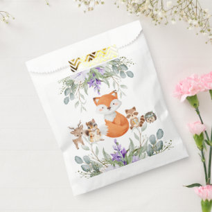 Cute greenery forest animals woodland bring favour bags