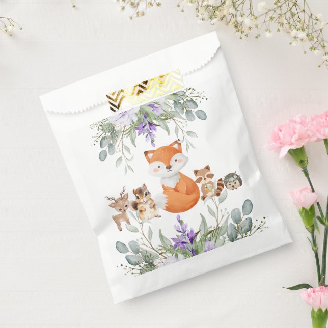 Cute greenery forest animals woodland bring favour bags (Sealed)