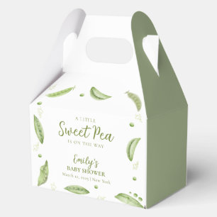 Cute Greenery Veggie Sweet Pea In Pod Baby Shower Favour Box