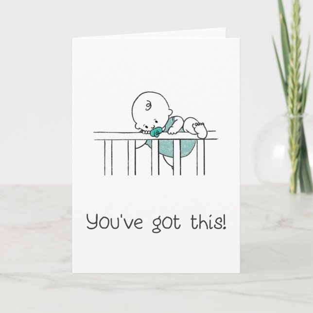 Cute greetings card baby good luck encouragement (Front)