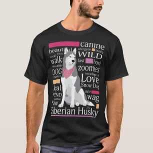 Cute Grey And White Coloured Siberian Husky T-Shirt