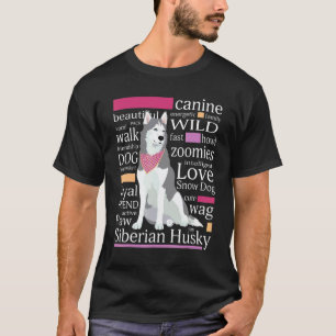 Cute Grey And White Coloured Siberian Husky T-Shirt