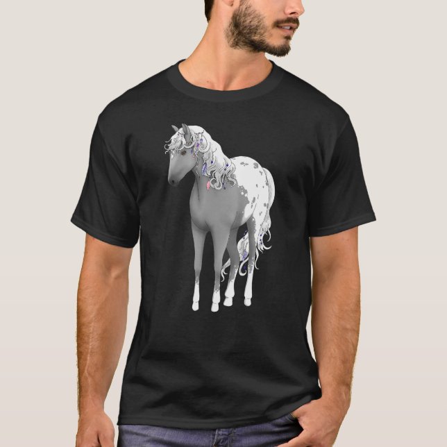 Cute Grey Appaloosa Horse T-Shirt (Front)