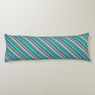Cute grey aqua aztec patterns body cushion