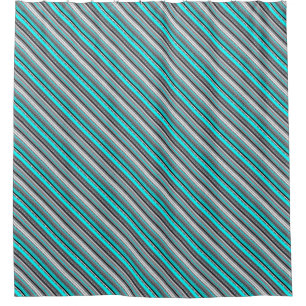 Cute grey aqua aztec patterns shower curtain