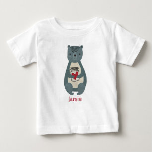 Cute Grey Bear Baby T-Shirt