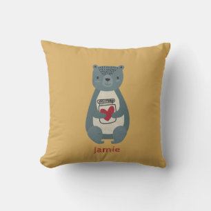 Cute Grey Bear Cushion