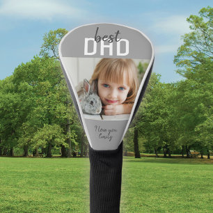 Cute Grey Best Dad Photo Father`s Day Golf Head Cover