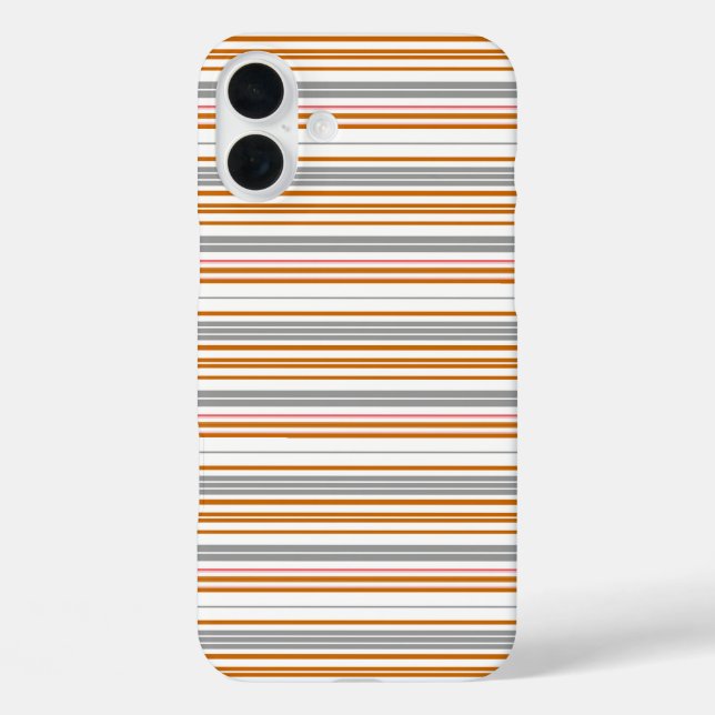 Cute grey brown stripes Case-Mate iPhone case (Back)