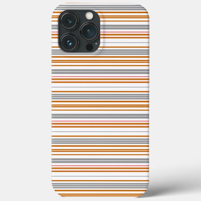 Cute grey brown stripes Case-Mate iPhone case (Back)