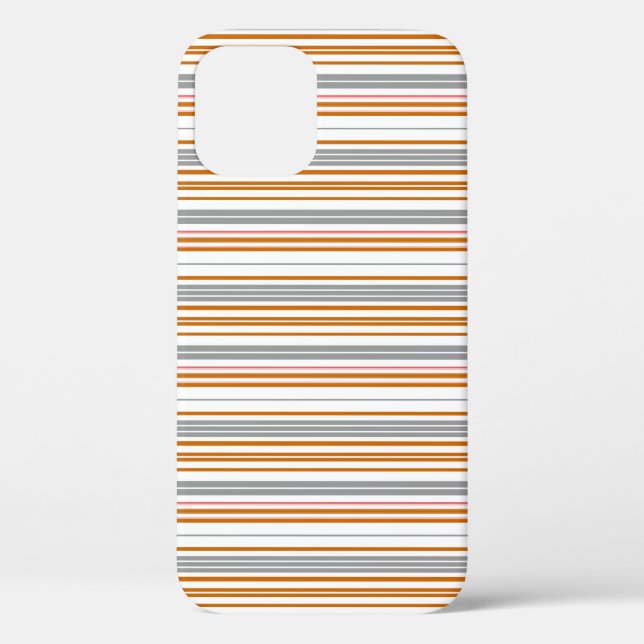 Cute grey brown stripes Case-Mate iPhone case (Back)