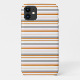 Cute grey brown stripes iPhone 11 case