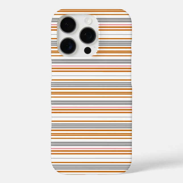 Cute grey brown stripes Case-Mate iPhone case (Back)