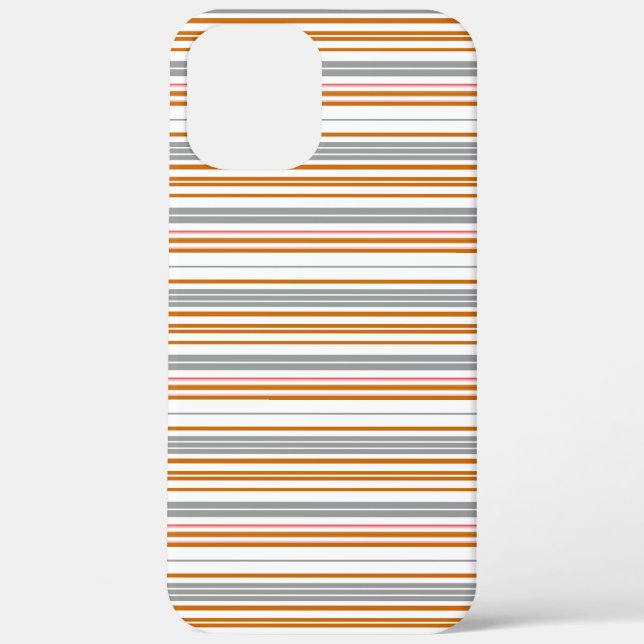 Cute grey brown stripes Case-Mate iPhone case (Back)