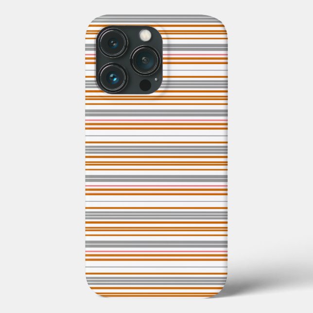 Cute grey brown stripes Case-Mate iPhone case (Back)