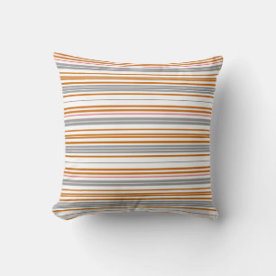 Cute grey brown stripes cushion