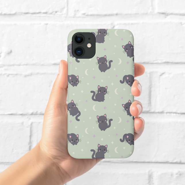 Cute Grey Cat Sage Phone Case (Creator Uploaded)