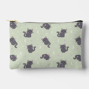 Cute Grey Cat Sage Zipper Pouch