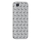Cute Grey dachshund Dog Pattern iPhone 4 Case