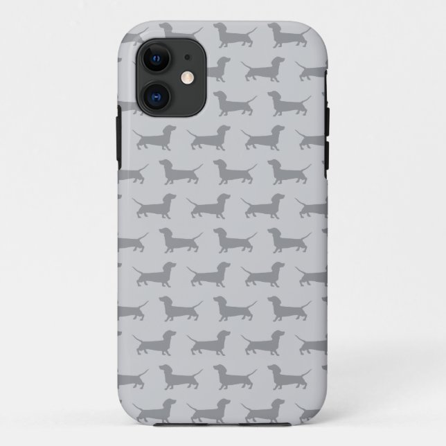 Cute Grey dachshund Dog Pattern iPhone 5 Case (Back)