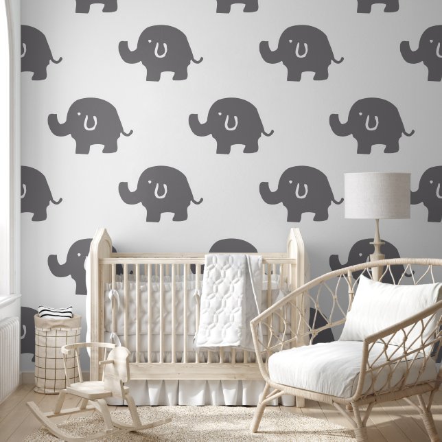 Cute Grey Elephant Wallpaper (Kids)