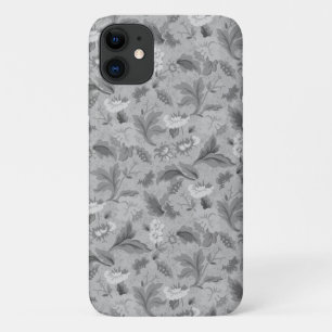 Cute grey floral pattern iPhone 11 case