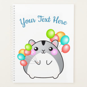 Cute Grey Kawaii Hamster Planner