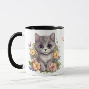 Cute Grey Kitten World's Best Cat Mum Mug