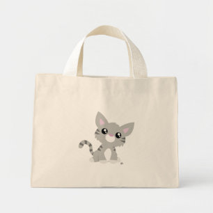 Cute Grey Kitty Light Bags