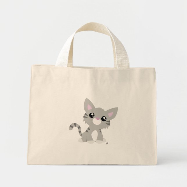 Cute Grey Kitty Light Bags (Front)
