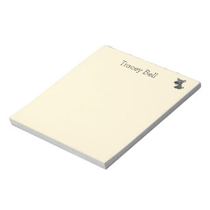 Cute grey little donkey cream notepad