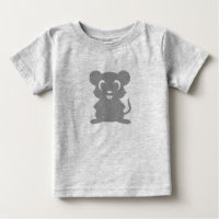 Cute Grey Mouse Cartoon