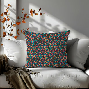 Cute grey pink turquoise contemporary butterfly  cushion