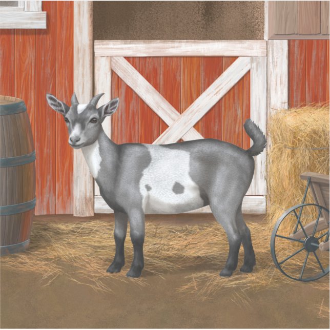 Cute Grey Spotted Goat (Front)