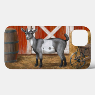 Cute Grey Spotted Goat iPhone 13 Case