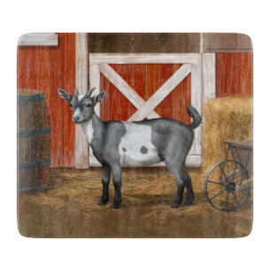 Cute Grey Spotted Goat Cutting Board