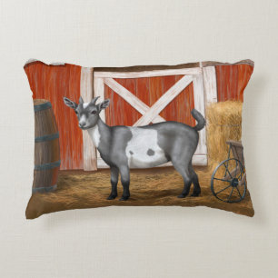 Cute Grey Spotted Goat Decorative Cushion