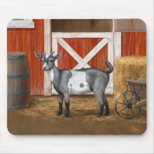 Cute Grey Spotted Goat Mouse Mat