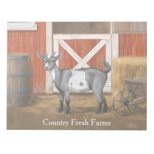 Cute Grey Spotted Goat Notepad