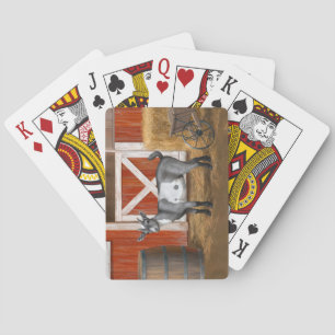 Cute Grey Spotted Goat Playing Cards