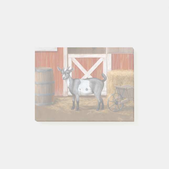 Cute Grey Spotted Goat Post-it Notes (Front)