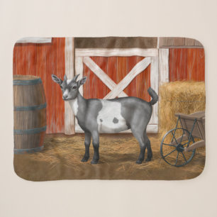 Cute Grey Spotted Goat Sherpa Blanket